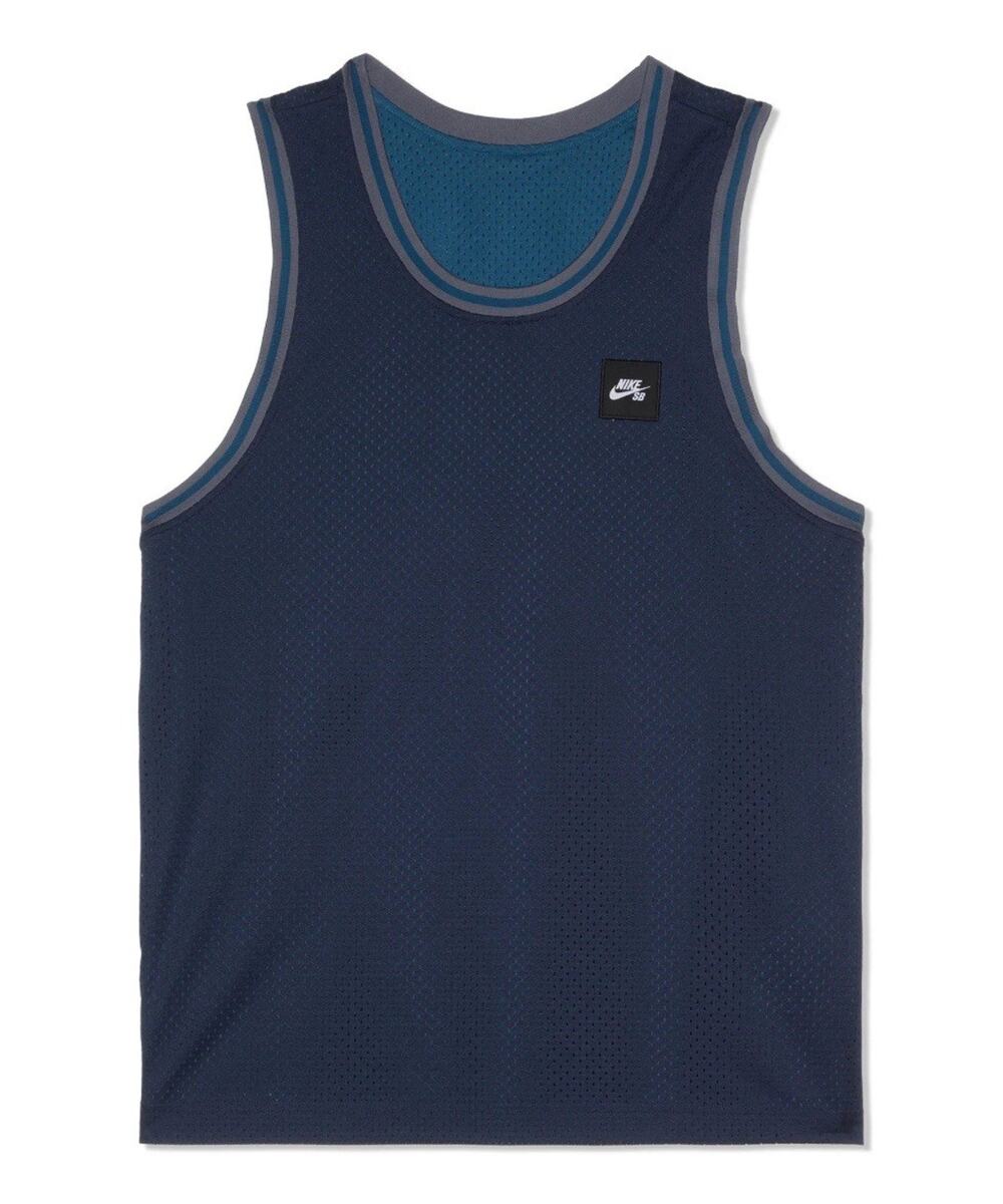 Nike SB Skateboarding Jersey Reversible Tank Midnight Navy/Court Blue Size M